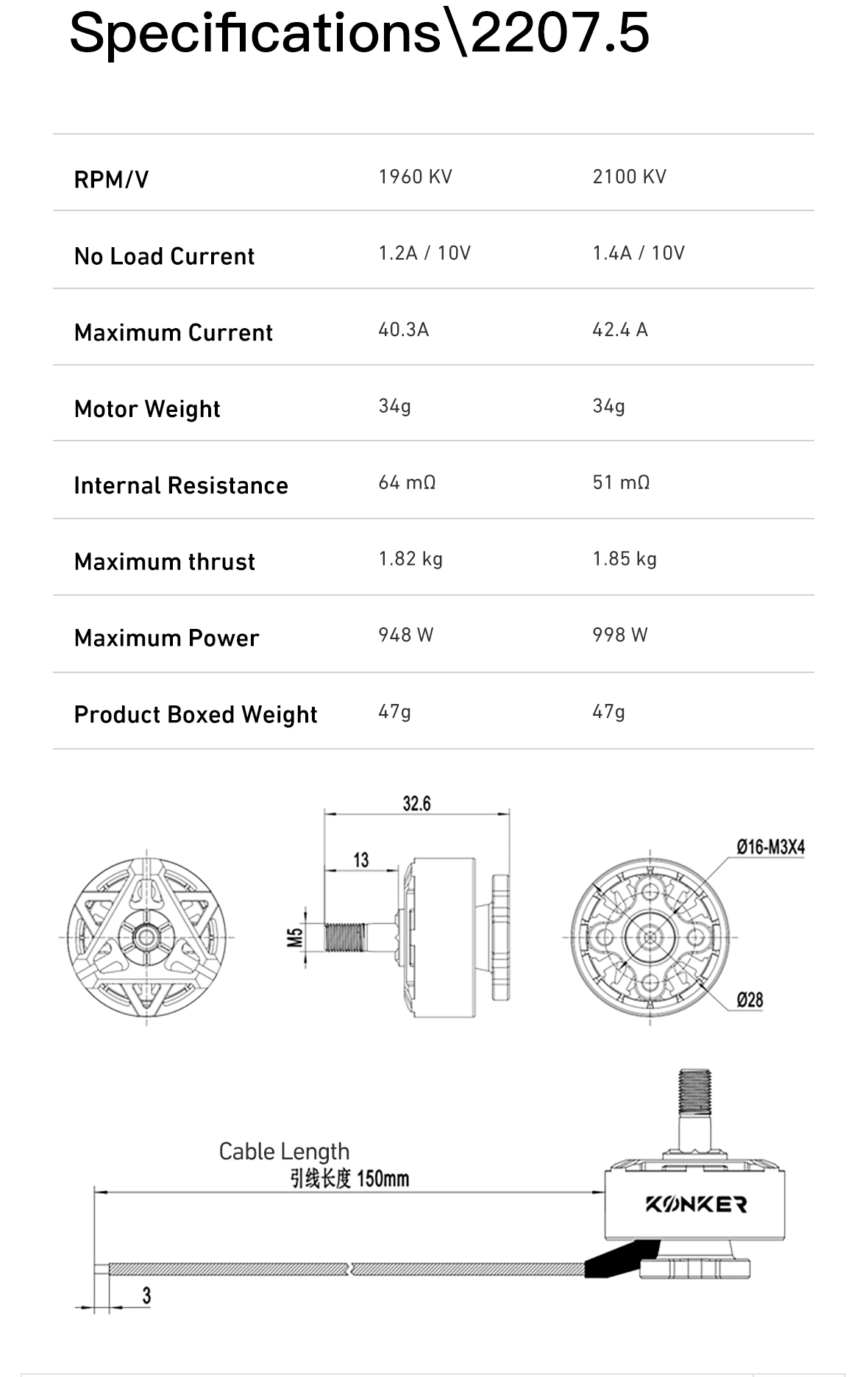Konker 2207.5 Specifications 1