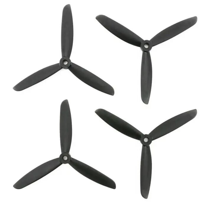 Gemfan 5x4.5x3 Glass Fiber Nylon Propeller - 3 Blade (Set of 4 - Black)