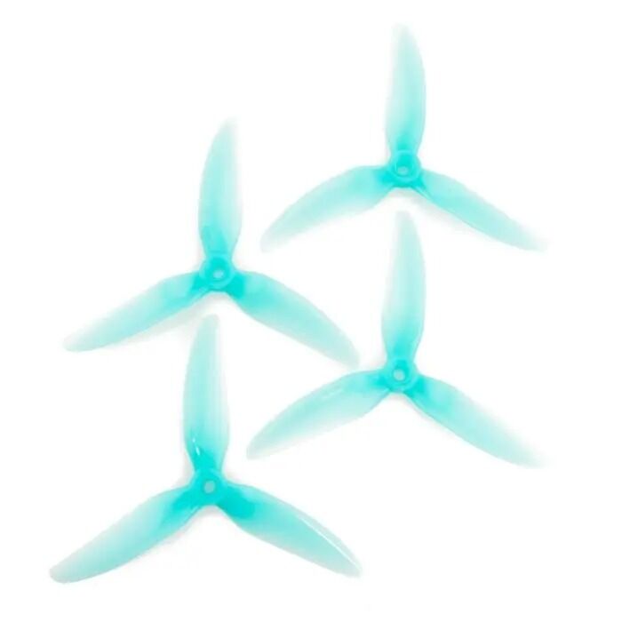 HQProp DP 5x4.8x3 PC V1S Light Blue Propeller - 3 Blade (2CW+2CCW)