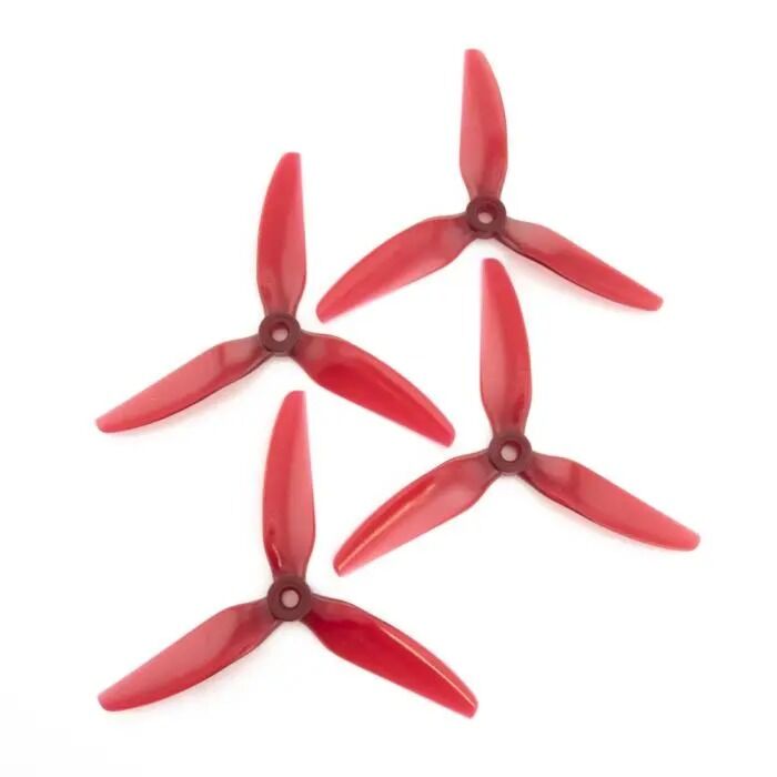HQProp DP 5x4.5x3R V1S PC - 3 Blades (Set of 4 - Red)