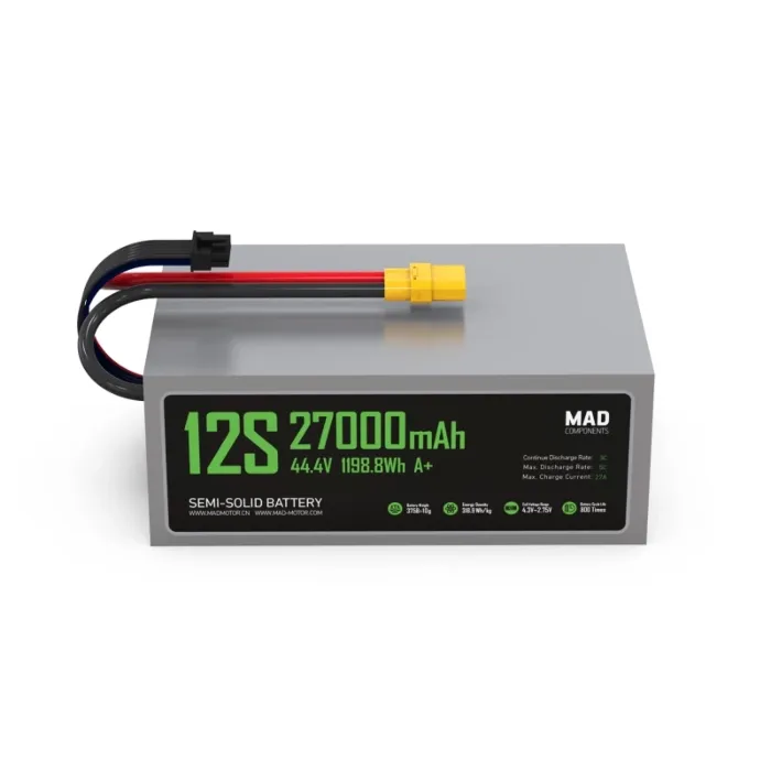 MAD 12S 27Ah A+ Drone Solid State Lithium-ion Battery