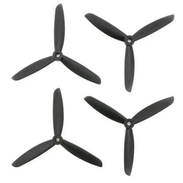 Gemfan 5x4.5x3 Glass Fiber Nylon Propeller - 3 Blade (Set of 4 - Black)