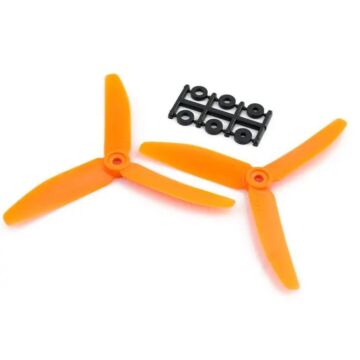 HQProp 5x4x3 CW Propeller - 3 Blade (Orange - 2 pack)