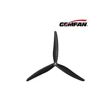 Gemfan 1170-3 11" Glass Fiber Nylon Tri-Blade Cinelifter and Macro Quad Propellers - Black (1CW+1CCW)