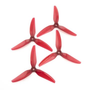 HQProp DP 5x4.5x3R V1S PC - 3 Blades (Set of 4 - Red)