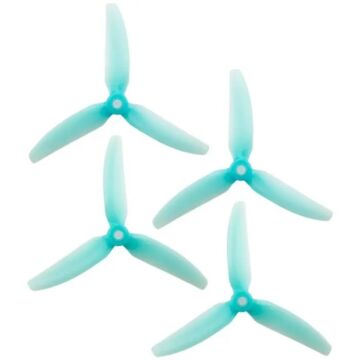 HQProp DP 5x4x3 PC V1S Light Blue Propeller - 3 Blade (2CW+2CCW_Bag)